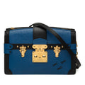 Louis Vuitton Epi Trunk Clutch Crossbody Chain Shoulder Bag Blue Noir Black