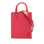 Louis Vuitton Epi Petite Sac Plat 2-Way Shoulder Bag Rose Pondicherry Pink