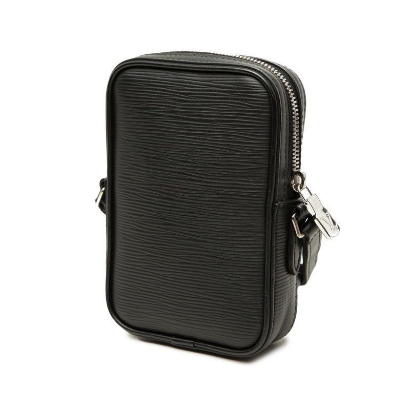 Louis Vuitton Epi LV Circle Danube PM Crossbody Shoulder Bag Noir Black Leather — view 2