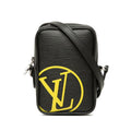 Louis Vuitton Epi LV Circle Danube PM Crossbody Shoulder Bag Noir Black Leather