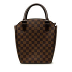Louis Vuitton Damier Sariasso Handbag Brown Leather