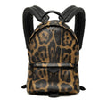 Louis Vuitton Animal Print Leopard Palm Springs Backpack PM Black Brown Leather