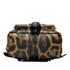 Louis Vuitton Animal Print Leopard Palm Springs Backpack PM Black Brown Leather — view 3