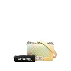 Chanel Quilted CC Logo Boy Chain Shoulder Bag Multicolor Caviar Leather — view 7