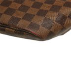 Louis Vuitton Damier Neverfull GM Tote Shoulder Bag Brown Leather — view 4