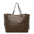 Louis Vuitton Damier Neverfull GM Tote Shoulder Bag Brown Leather