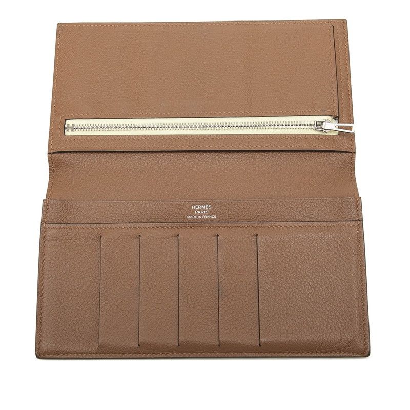 Hermes Citizen Twill Wallet Brown Veau Swift — view 4