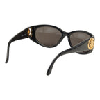Fendi Oval Sunglasses Black Gold Acetate Plated Eyewear — view 3