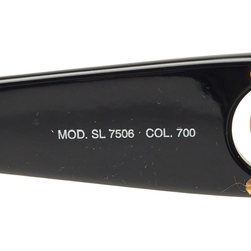 Fendi Oval Sunglasses Black Gold Acetate Plated Eyewear — view 5