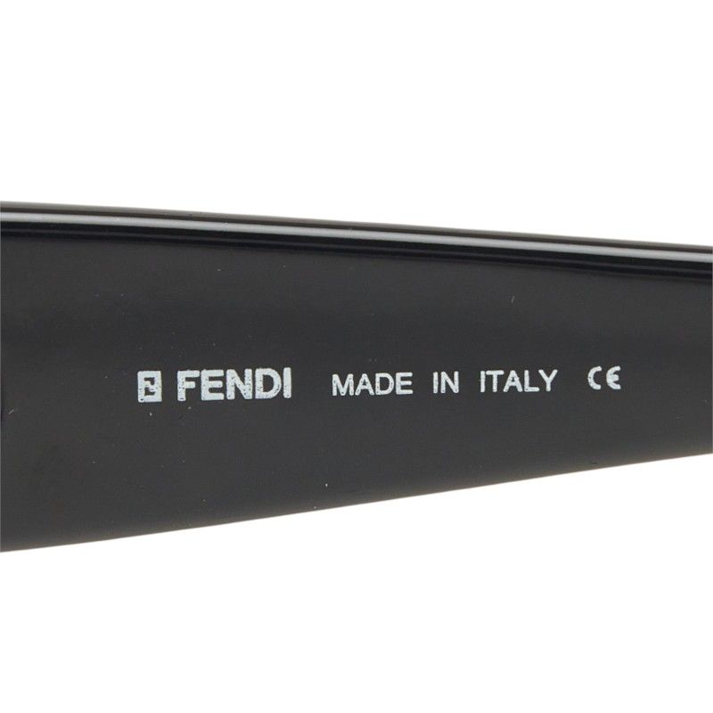 Fendi Oval Sunglasses Black Gold Acetate Plated Eyewear — view 6