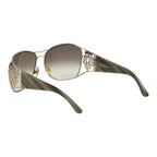 Gucci Crest Design Sunglasses S Brown Gold Acetate Metal Eyewear — view 2