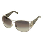 Gucci Crest Design Sunglasses S Brown Gold Acetate Metal Eyewear