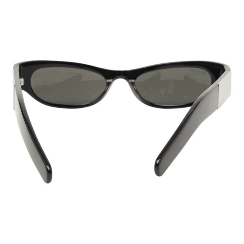 Gucci Sunglasses Black Silver Acetate Metal Eyewear — view 2