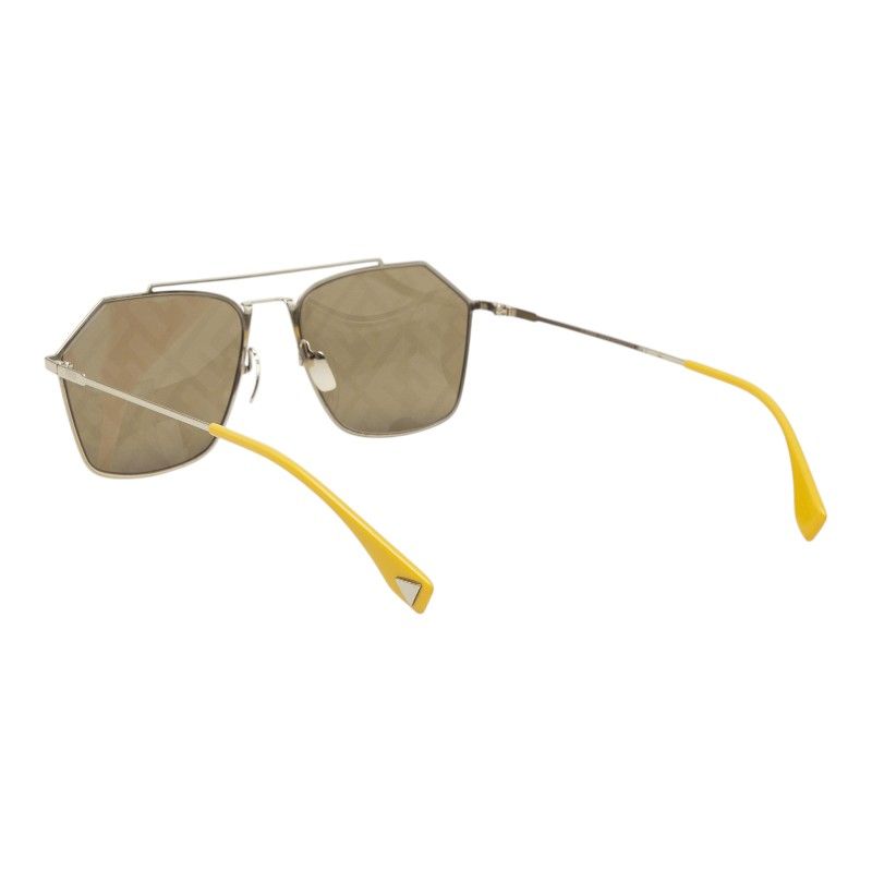 Fendi Zucca Sunglasses S Brown Yellow Gold Acetate Plated Eyewear — view 2