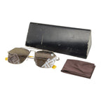 Fendi Zucca Sunglasses S Brown Yellow Gold Acetate Plated Eyewear — view 7
