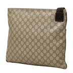 Gucci GG Supreme Crossbody Shoulder Bag Brown Beige Leather — view 2