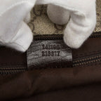 Gucci GG Supreme Crossbody Shoulder Bag Brown Beige Leather — view 8