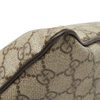 Gucci GG Supreme Crossbody Shoulder Bag Brown Beige Leather — view 4