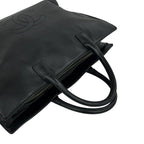Chanel CC Logo Leather Handbag Business Tote Black — view 4