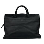Chanel CC Logo Leather Handbag Business Tote Black — view 3