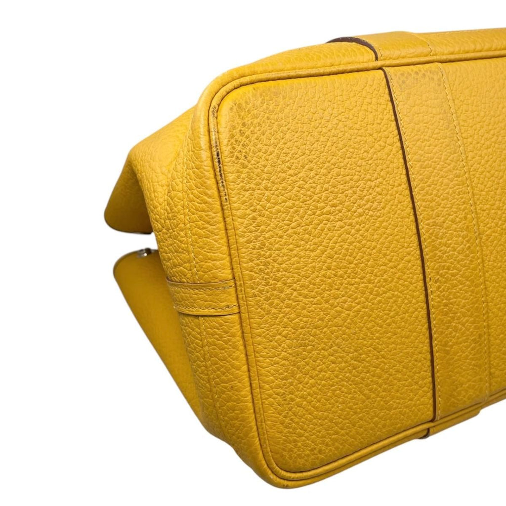 Hermes Tote Bag Garden Party PM Negonda Jaune Ambre Yellow Silver — view 6