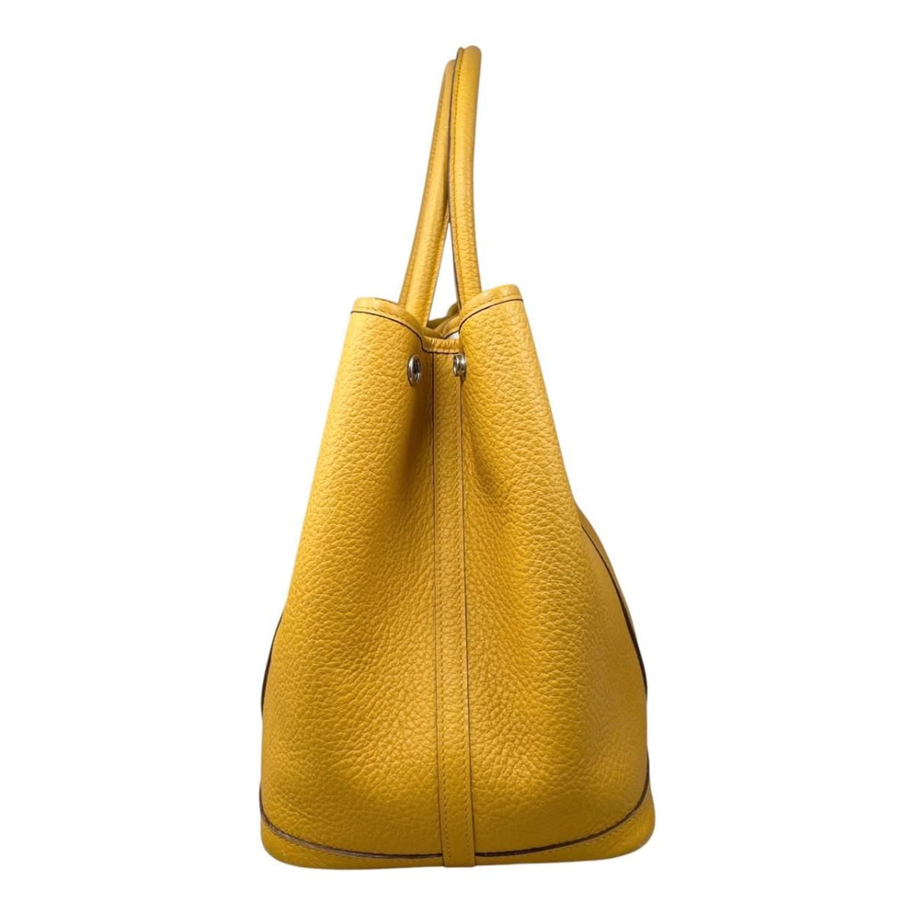 Hermes Tote Bag Garden Party PM Negonda Jaune Ambre Yellow Silver — view 4