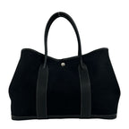 Hermes Garden Party PM Negonda Toile Officier Leather Tote Bag Black — view 3