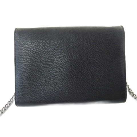 Gucci Dionysus Tiger Head Chain Wallet Shoulder Bag Leather Black — view 2