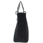 Dior Lady Cannage Suede Handbag Black — view 3