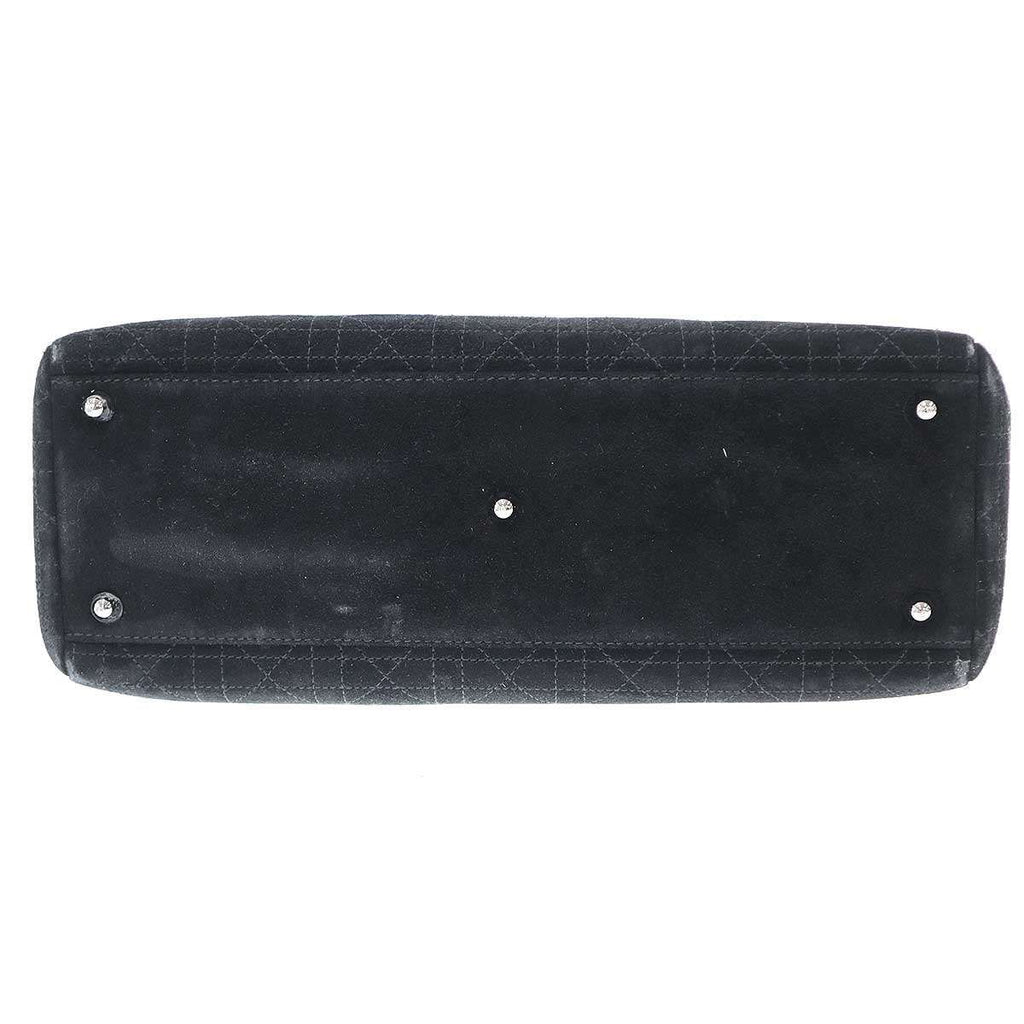 Dior Lady Cannage Suede Handbag Black — view 4