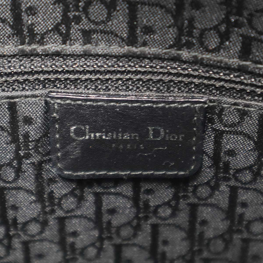 Dior Lady Cannage Suede Handbag Black — view 5
