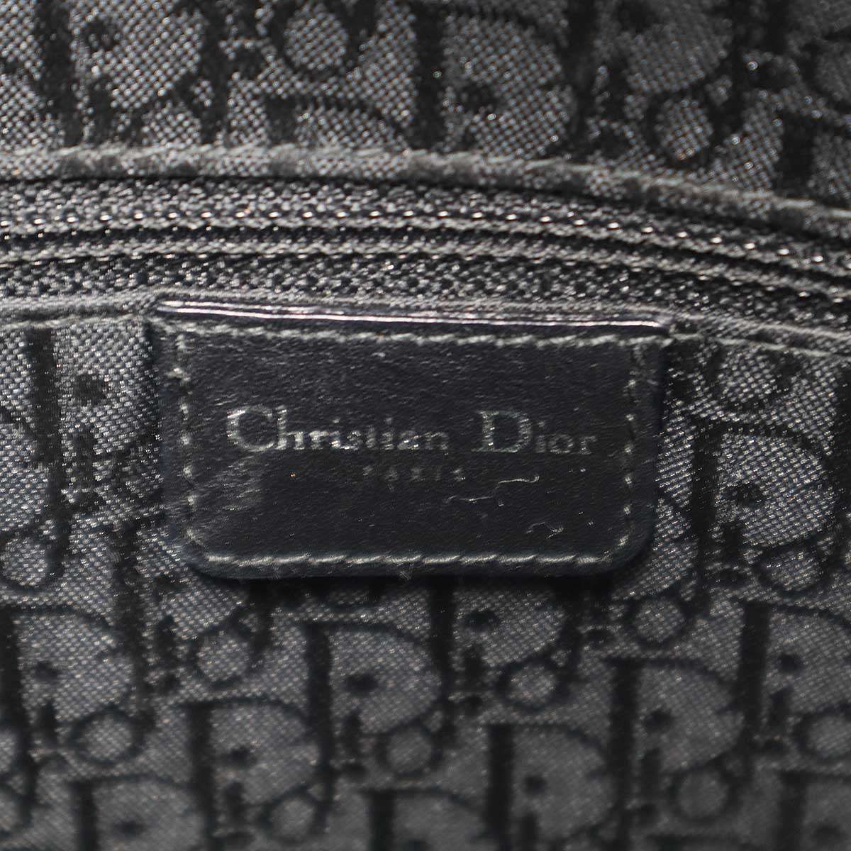 Dior Lady Cannage Suede Handbag Black — view 5