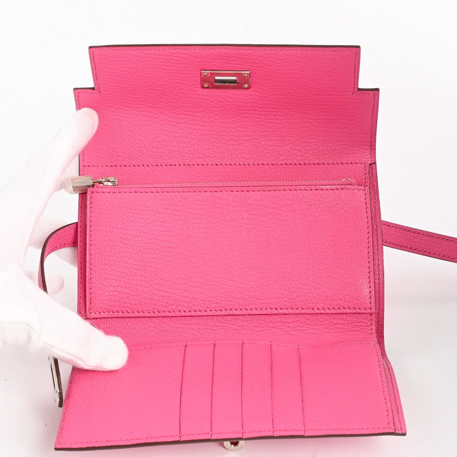 Hermes Wallet Kelly Pink — view 5