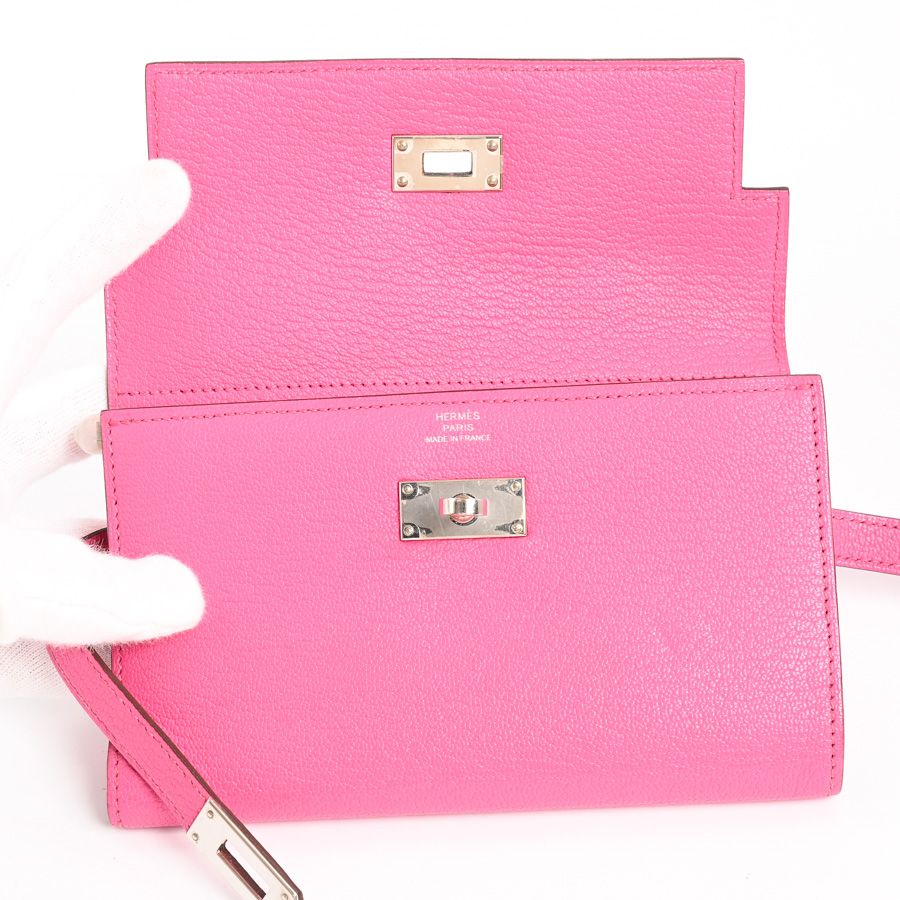 Hermes Wallet Kelly Pink — view 4