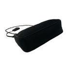 Prada Triangle Logo Tessuto Pocono Nylon Saffiano Leather Chain 2-Way Shoulder — view 7