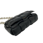 Bottega Veneta Padded Cassette Chain Leather Shoulder Bag Pochette Black — view 7