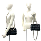 Bottega Veneta Padded Cassette Chain Leather Shoulder Bag Pochette Black — view 2