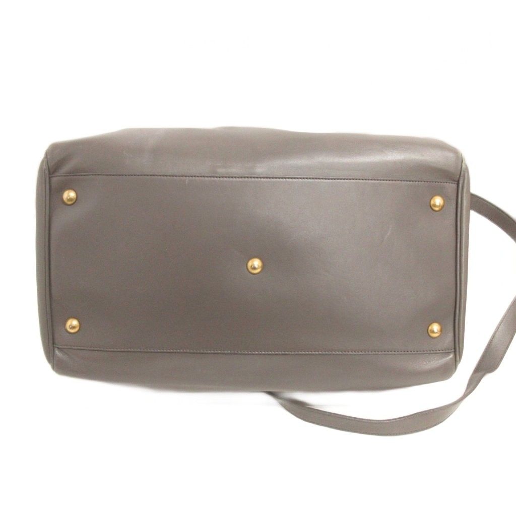 Saint Laurent Paris Classic Duffle 12 Boston Bag Shoulder 2-Way Leather Gray — view 4