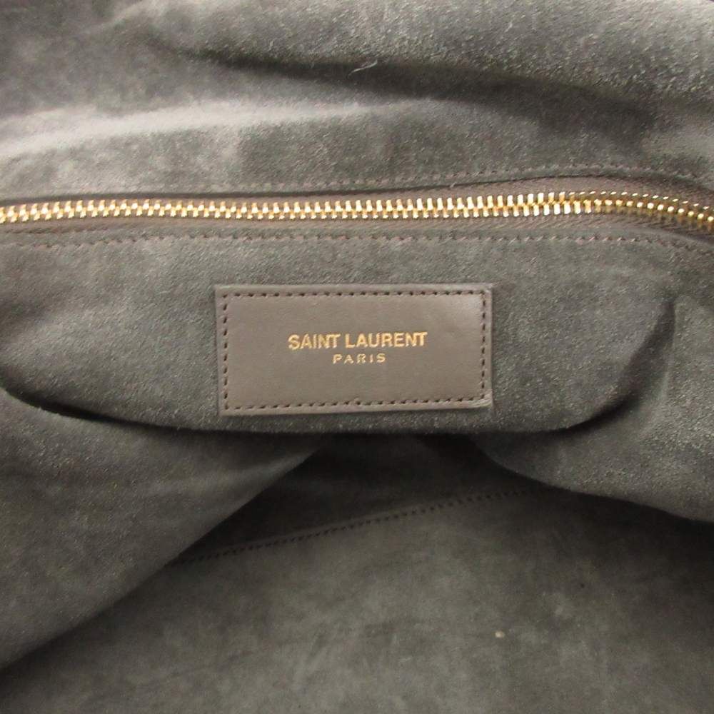 Saint Laurent Paris Classic Duffle 12 Boston Bag Shoulder 2-Way Leather Gray — view 6