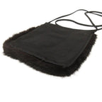 Prada Shoulder Bag Fur Crossbody Satin Black — view 4