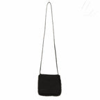 Prada Shoulder Bag Fur Crossbody Satin Black — view 2