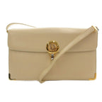 Dior Shoulder Bag Leather Logo Closure Coin Purse Included Ecru