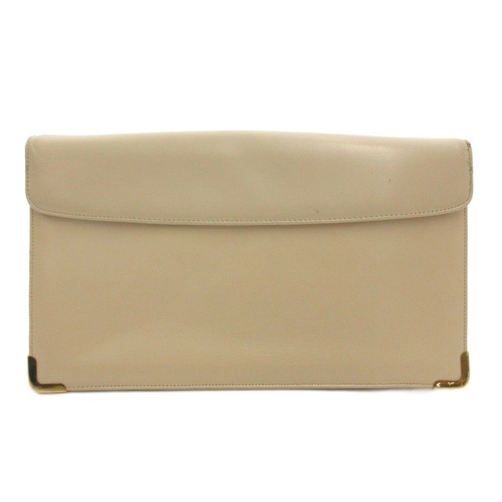 Dior Shoulder Bag Leather Logo Closure Coin Purse Included Ecru — view 3