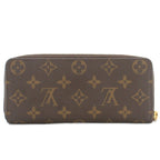 Louis Vuitton Portefeuille Clemence Wallet Monogram Coin Purse Zip Around Brown — view 3