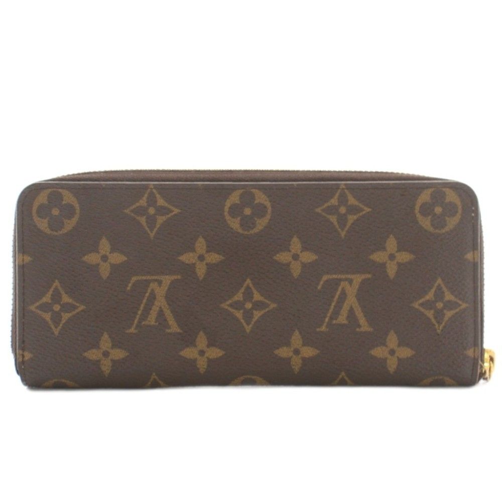Louis Vuitton Portefeuille Clemence Wallet Monogram Coin Purse Zip Around Brown — view 3