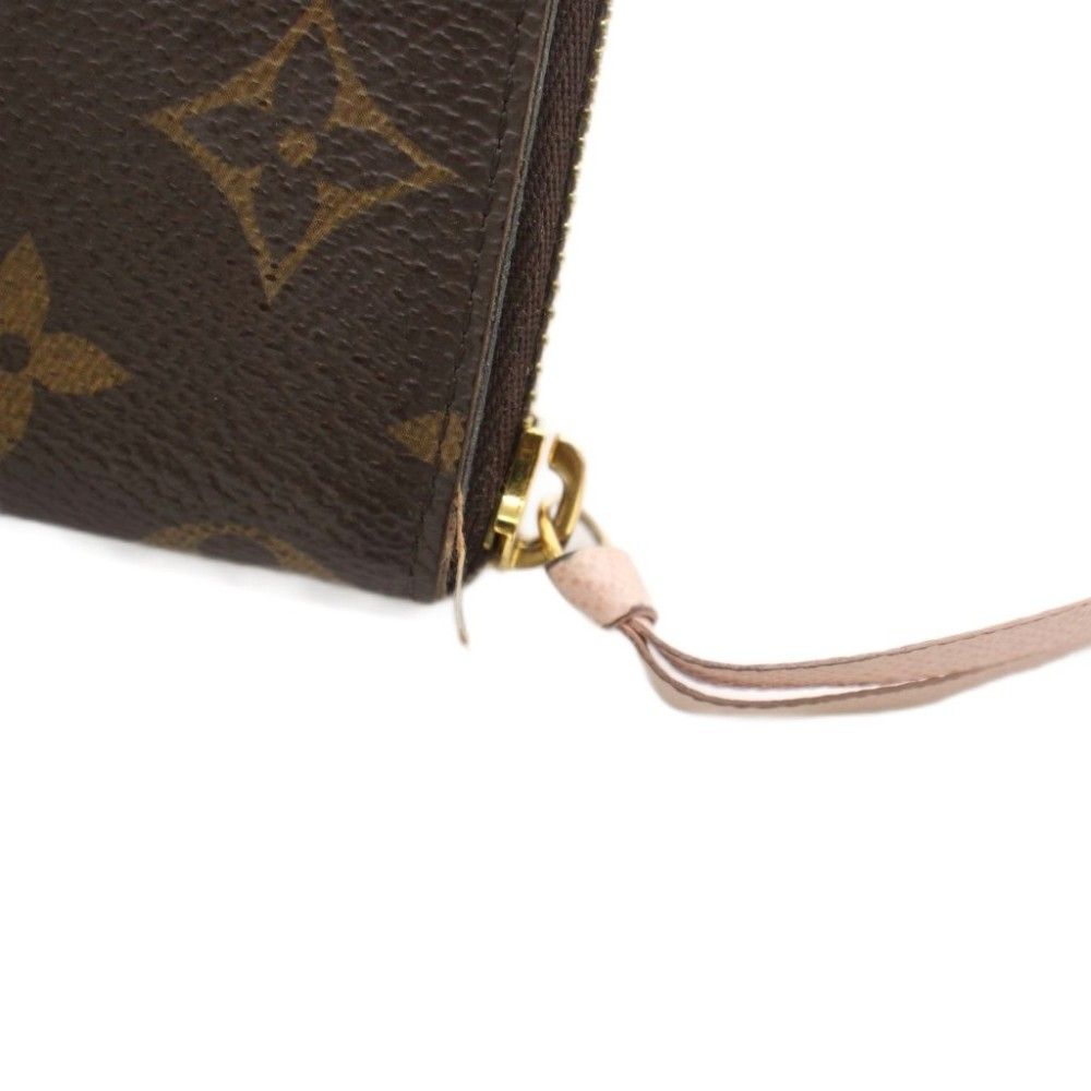 Louis Vuitton Portefeuille Clemence Wallet Monogram Coin Purse Zip Around Brown — view 6
