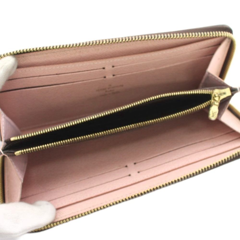 Louis Vuitton Portefeuille Clemence Wallet Monogram Coin Purse Zip Around Brown — view 5