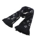 Louis Vuitton Logomania Scarf Shine Monogram Black Silver