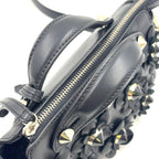 Fendi by the Way Flowerland 2-Way Calfskin Black Handbag Silver — view 6