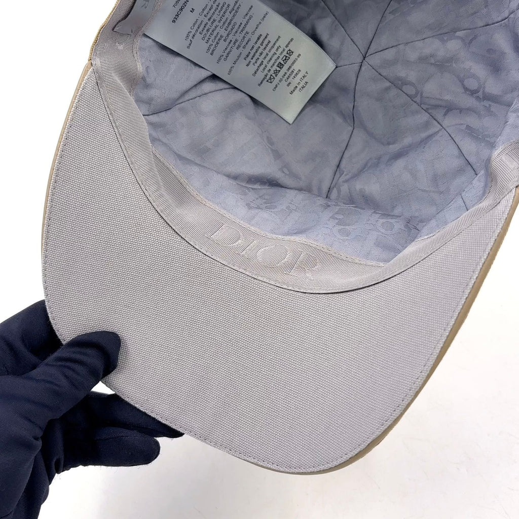 Dior Cactus Jack Leather Cotton Pink Beige Hat Silver — view 7